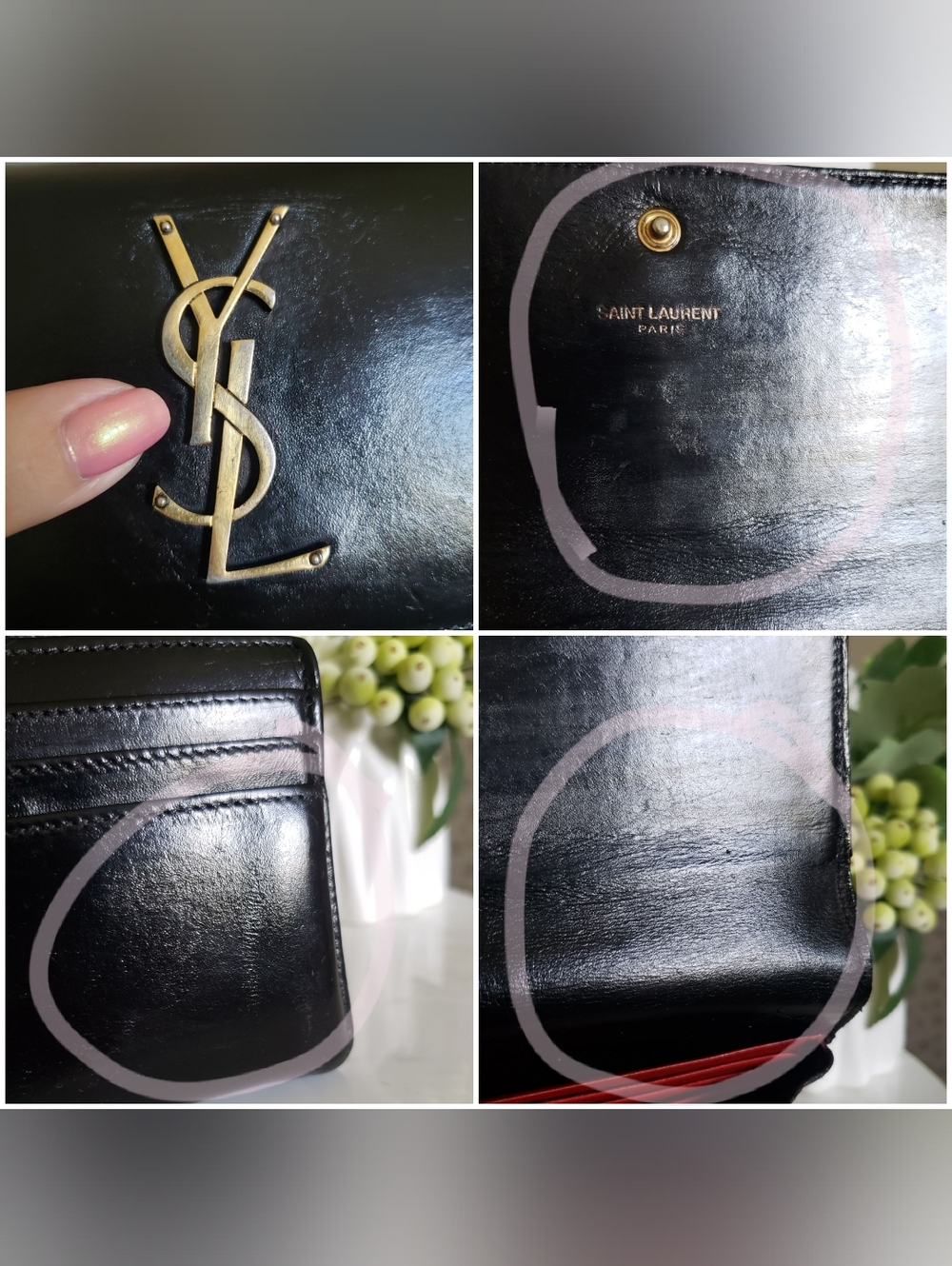Authentic Pre-owned Yves Saint Laurent Cassandre Long Flap Wallet - Picture 13 of 16